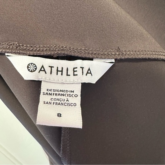 Athleta Move Easy Split Hem Truffle Brown Pants Size 8 NWOT - Picture 6 of 8